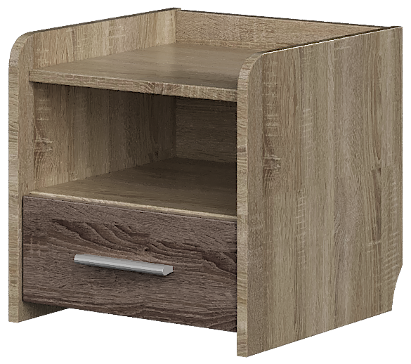 Тумба приліжкова Т-1, Дуб Сонома, Трюфель, фото 1