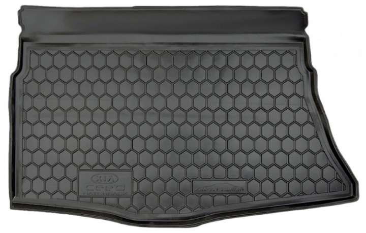 Килимок в багажник для Kia cee'd (2012>) (Хетчбек) гумовопластиковий (AVTO-Gumm) автогум, фото 1