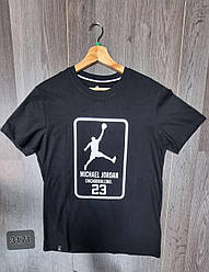 Чоловіча спортивна футболка Jordan, чоловіча футболка з принтом Джордан чорна. Чоловічий одяг