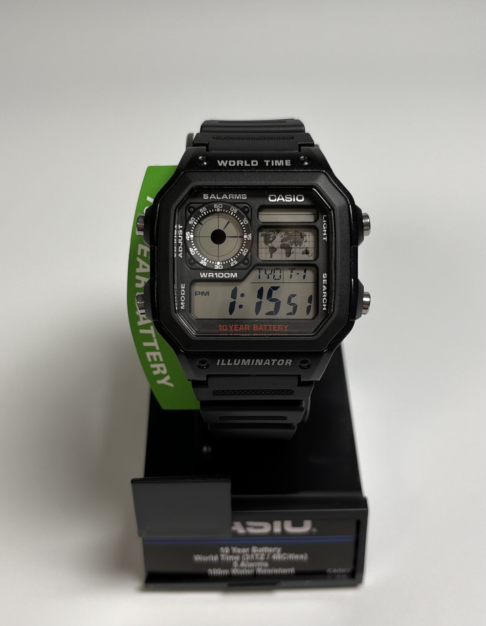 Спортивные часы Casio AE-1200WH-1AVCF, часы касио, часы с будильником - фото 3 - id-p2081517874