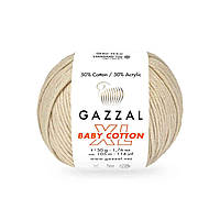 Пряжа для вязания Gazzal Baby cotton XL. 50 г. 105 м. Цвет бежевый 3445