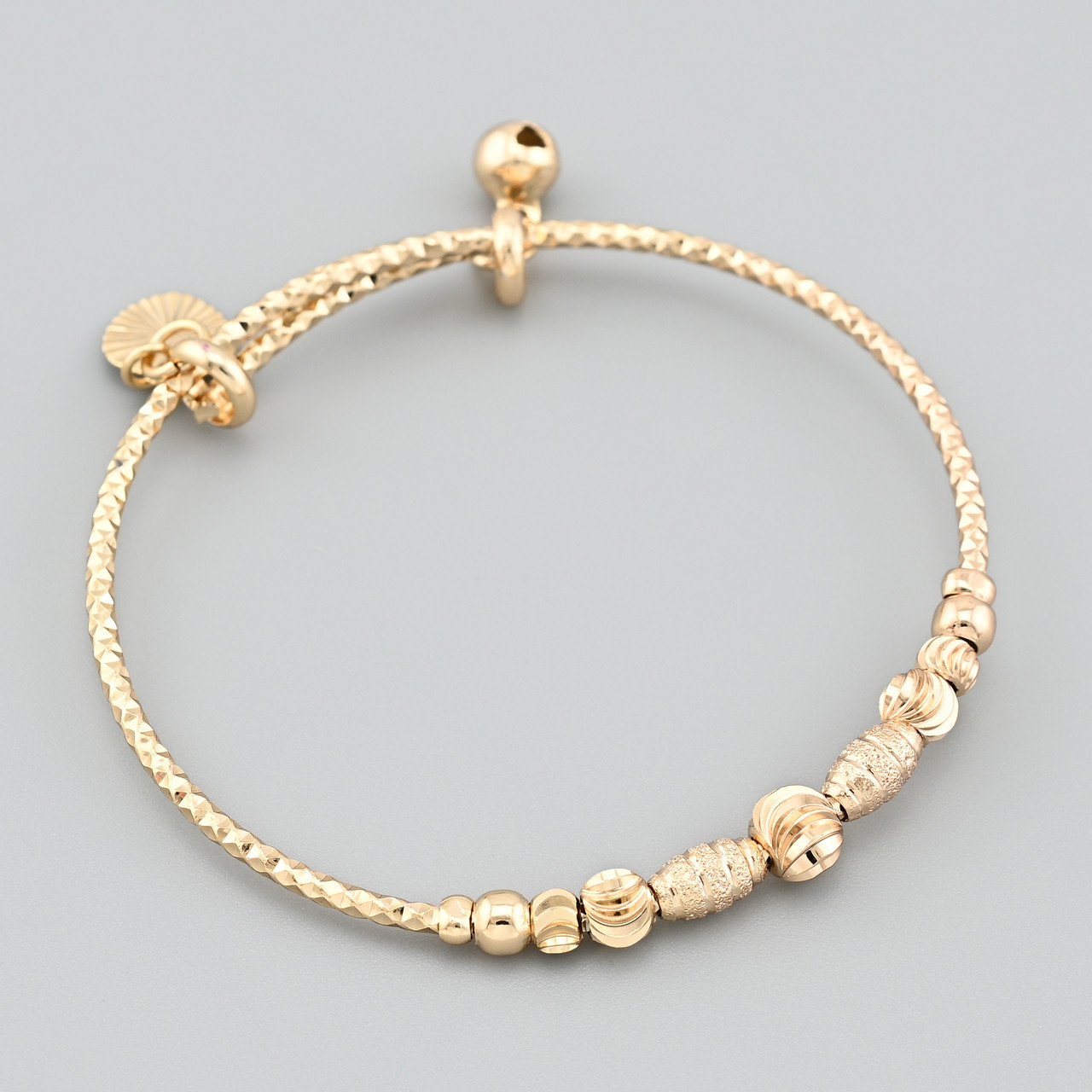 Браслет дитячий Балі 42185 ширина 2 мм позолота 18К довжина 12-16, фото 1