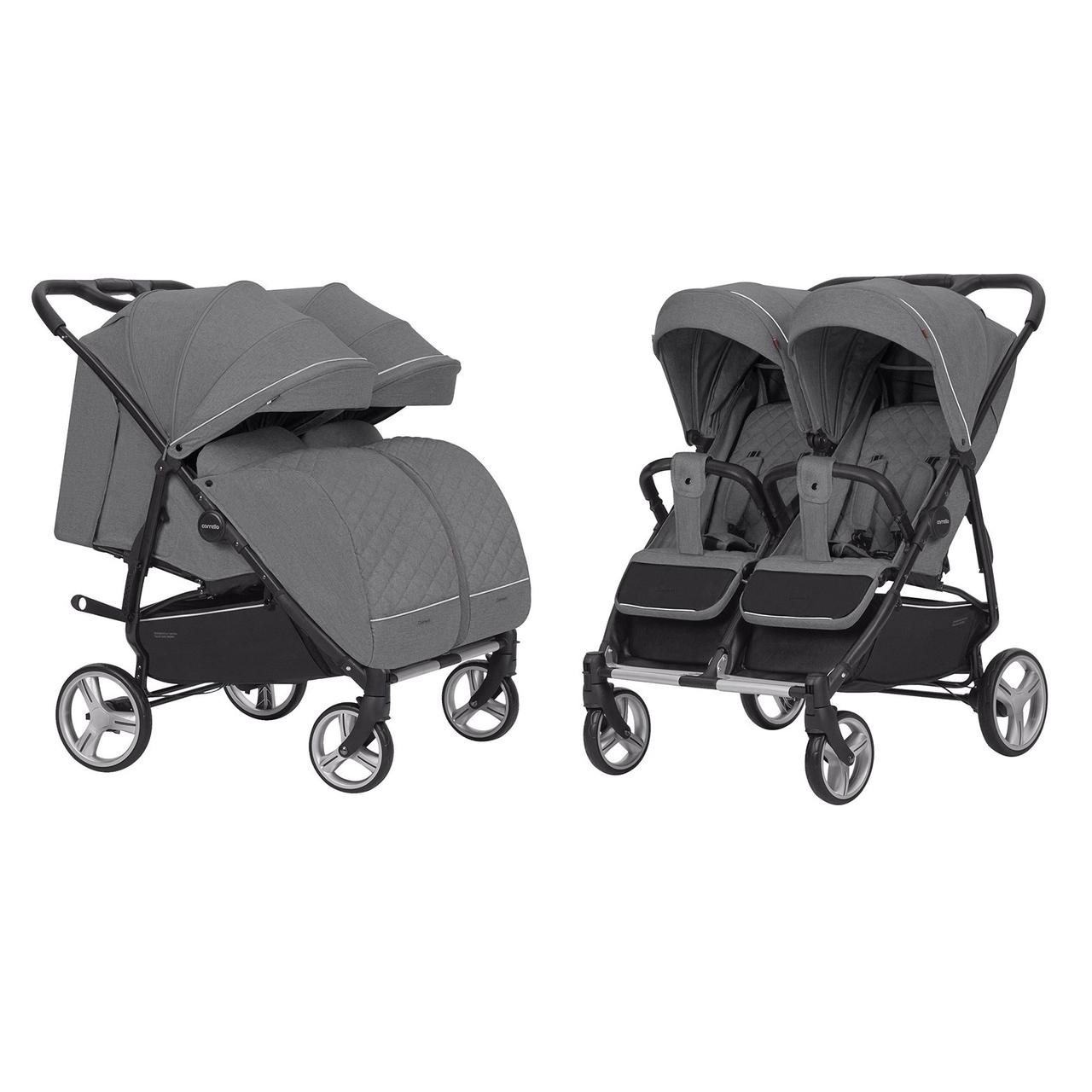 Прогулянкова коляска для двійні CARRELLO Connect CRL-5502, Ink Gray ...