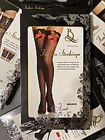 Чулки женские с кружевом и бантом Fashion Stockings