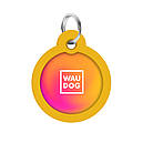 Адресник металевий WAUDOG Smart ID з QR паспортом малюнок "Градієнт помаранчевий" для собак та котів, фото 2