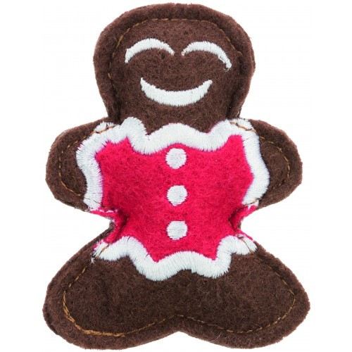 Игрушка для кошек Trixie Рождественская "Лось/Пряник" полиэстер 8 см, 2 шт/упак