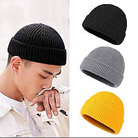 Коротка в'язана шапка Біні. Унісекс