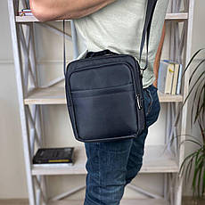 Чоловіча текстильна сумка барсетка через плече зручна Rich man 24*20*7, фото 3