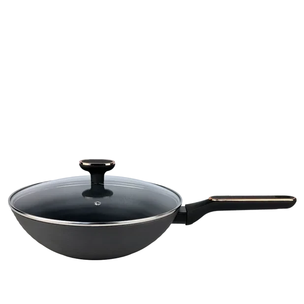 Сковорода Wok зі скляною кришкою Magio MG-1168 28см