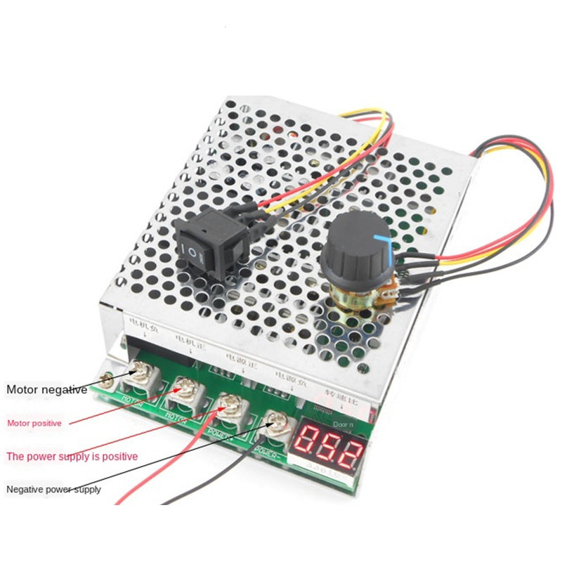 ШІМ регулятор обертів двигуна з реверсом 100 А в корпусі, фото 1