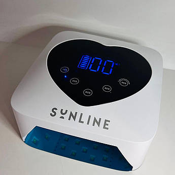 Лампа для манікюру із акумулятором LED+UV Sunline heart X40