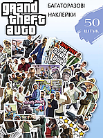 Наклейки GTA V, Стикеры ГТА 5, Vice city San Andreas Стикеры набор 50 шт