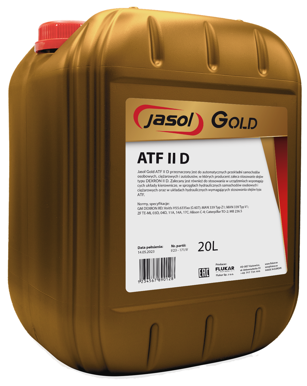 Трансмісійна олива JASOL GOLD ATF II D 20л