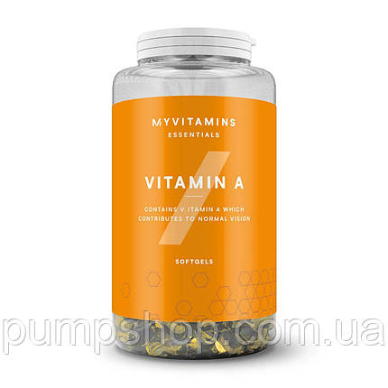 Вітамін А Ретинол MyProtein MyVitamins Vitamin A 2400 мкг 30 капс., фото 2