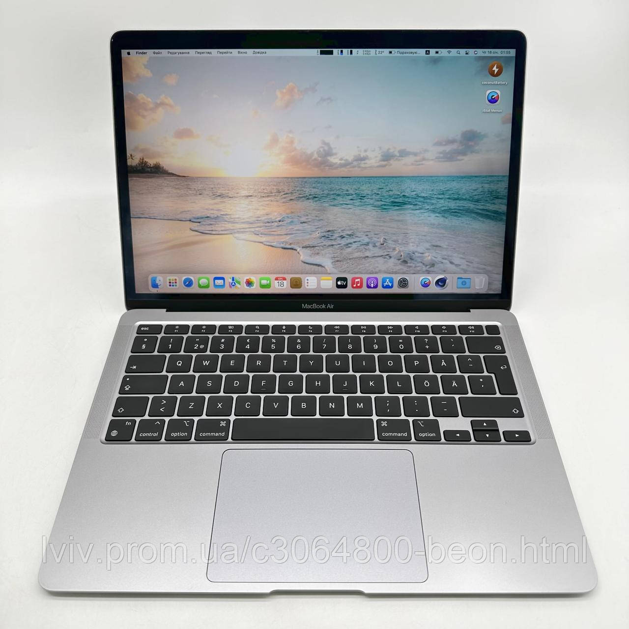 MacBook Air 13" 2020 M1 8GB RAM 256GB SSD Space Gray б/у (69Q6L4), В наявності, 13", Space Gray, MacBook Air,