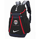 Чорний баскетбольний рюкзак Nike USA Basketball Elite з повітряними подушками спортивний, фото 4