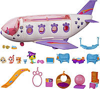 Ігровий набір літак для звіряток Littlest Pet Shop Pet Jet Plays Toy Includes 4 Pets