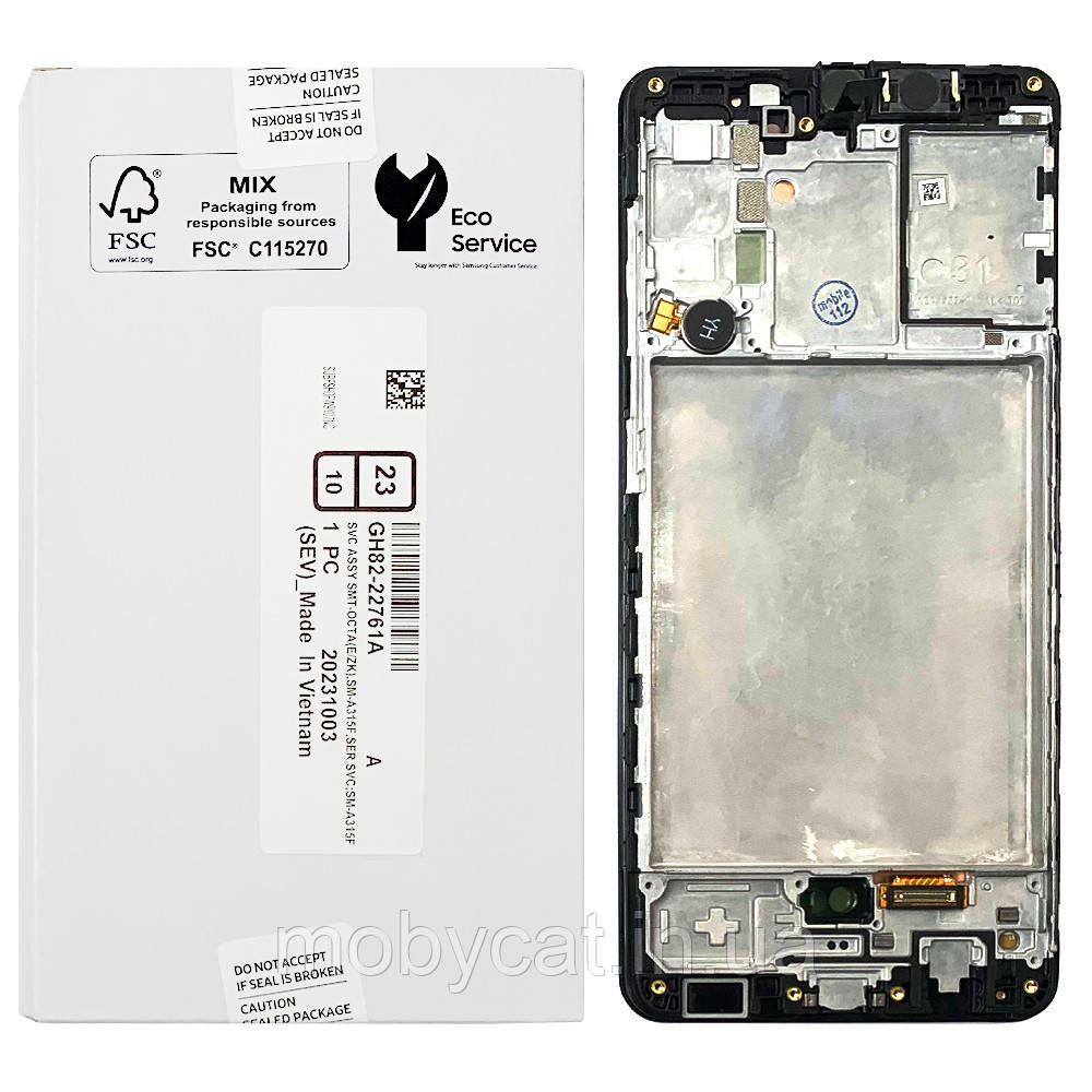 Дисплей (екран) Samsung Galaxy A31 A315F з тачскріном (оригінал 100% Service Pack з рамкою) - фото 1 - id-p1482718573