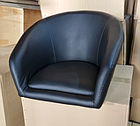Кресло парикмахерское Мурат-P черное хром опора гидроподьемник, фото 2