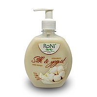 Крем-мило рідке Silk&Yogurt з гліцерином дозатор RoNi 450мл