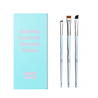 Набір пензлів для брів Oko Flawless Brushes Flawless Brows - №3, №4, №6