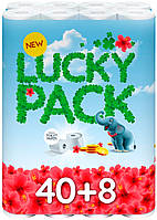 Папір туалетний "Lucky pack" 2 шари 48 рулонів Білий