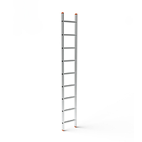 Алюминиевая односекционная приставная лестница на 9 ступеней (универсальная)
