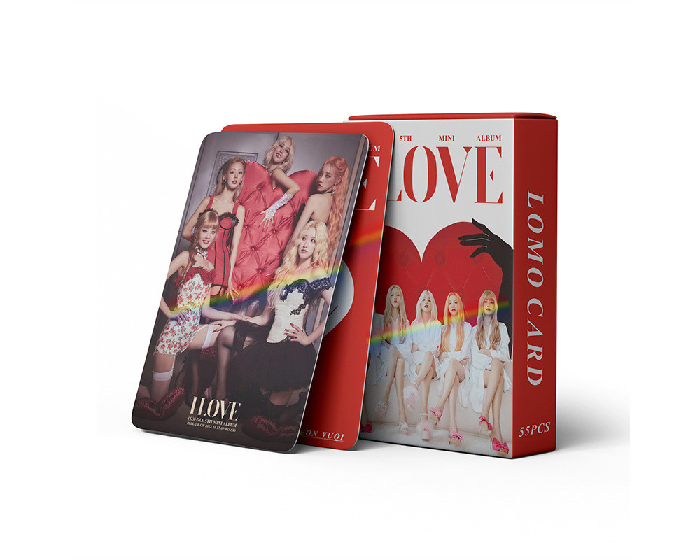 Ломо карти • (G)I-DLE • I love • 55 шт • №1 (голографические)