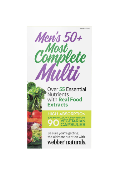 Вітаміни для чоловіків Webber Naturals - Men's 50+ Most Complete Multi 90 капс, фото 1