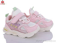 Детская спортивная обувь оптом. Детские кроссовки 2024 бренда Солнце - Kimbo-o для девочек (рр. с 22 по 26)