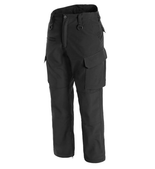 Штани тактичні чорні Softshell зимові водонепроникні Black Mil-tec 11360002-M