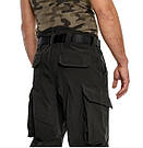 Штани тактичні чорні Softshell зимові водонепроникні Black Mil-tec 11360002 - XL, фото 9