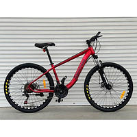 Велосипед горный TopRider 550 26" рама 15 оборудование Shimano Красный