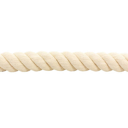 Канат для кросфіту та перетягування білий, бавовна, довжина 10м товщина 3см, R-4053, фото 2