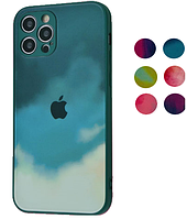 Чехол на IPhone 11 Pro Glass Case Gradient,Защитный чехол из стекла,пластика и силикона TPU