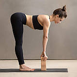 Блоки для йоги 2шт. PowerPlay PP_4006 з пробкового дерева Cork Yoga Block (пара) + резинка 7.5кг супротив, фото 8