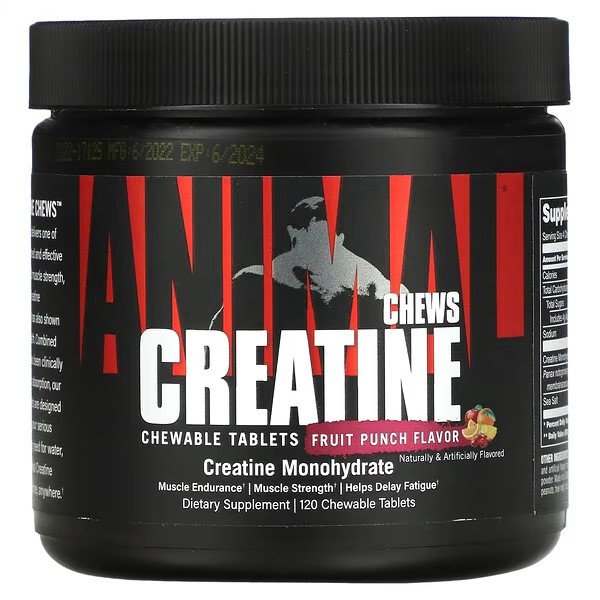 Креатин Universal Nutrition Animal Creatine Chews 120 chew tabs (Fruit Punch)