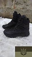 Мужские берцы тактические зимние Черные ботинки с мехом военные , обувь зсу, ботинки зимние армейские военные