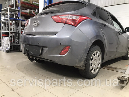 Польський фаркоп на Hyundai I30 hatchback 2012-2018 без підрізання бампера, фото 1