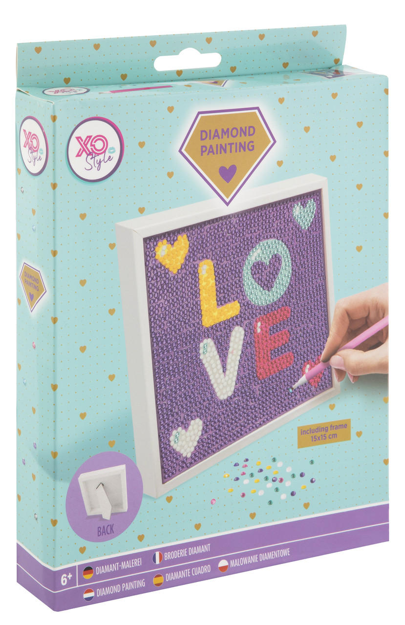 Алмазна картина LOVE з рамкою 15х15см GRAFIX, фото 1