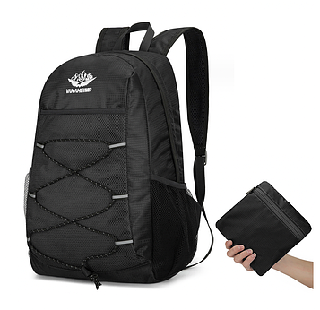 Чоловічий рюкзак трансформер / Рюкзак зі світловідбиваючими смужками / Рюкзак спортивний /  Рюкзак для прогулянок Чорний