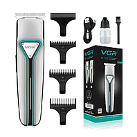 Машинка для стрижки волосся та бороди VGR V-008 з 3 насадками (60)