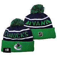 Вязаные зимние шапки с логотипами NHL Vancouver Canucks