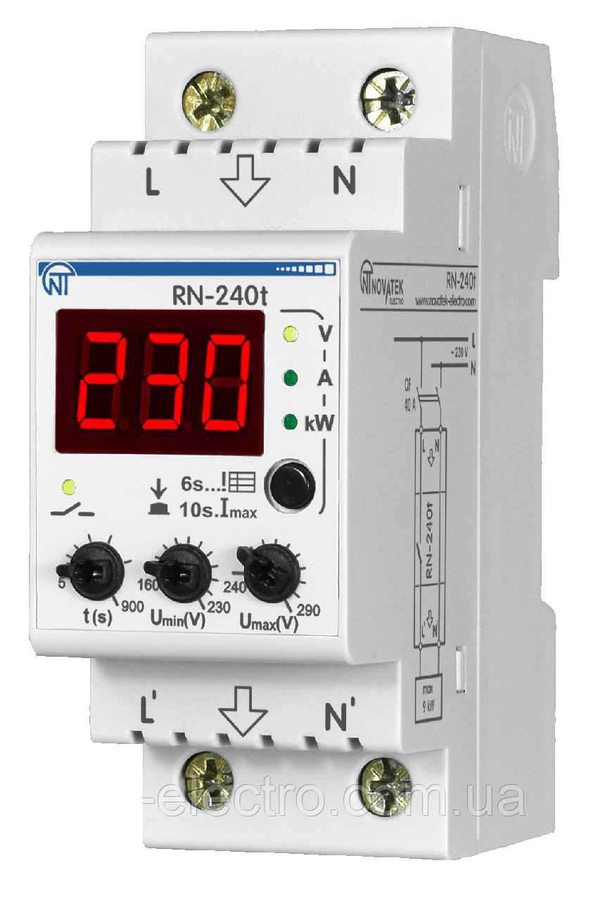 Мультифункціональне реле напруги РН-240T