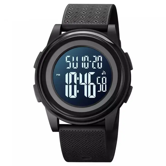 Спортивные наручные часы Skmei 1895 (Черный с черным циферблатом) - фото 3 - id-p2081603600