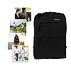 Рюкзак міський з сумкою і гаманцем 3в1 Backpack 9018, 18л, 42х33х10 см, Чорний / Рюкзак з аксесуарами, фото 4