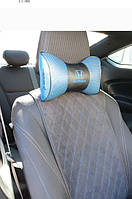 Автомобильная подушка подголовник для Acura синий с черным-1шт
