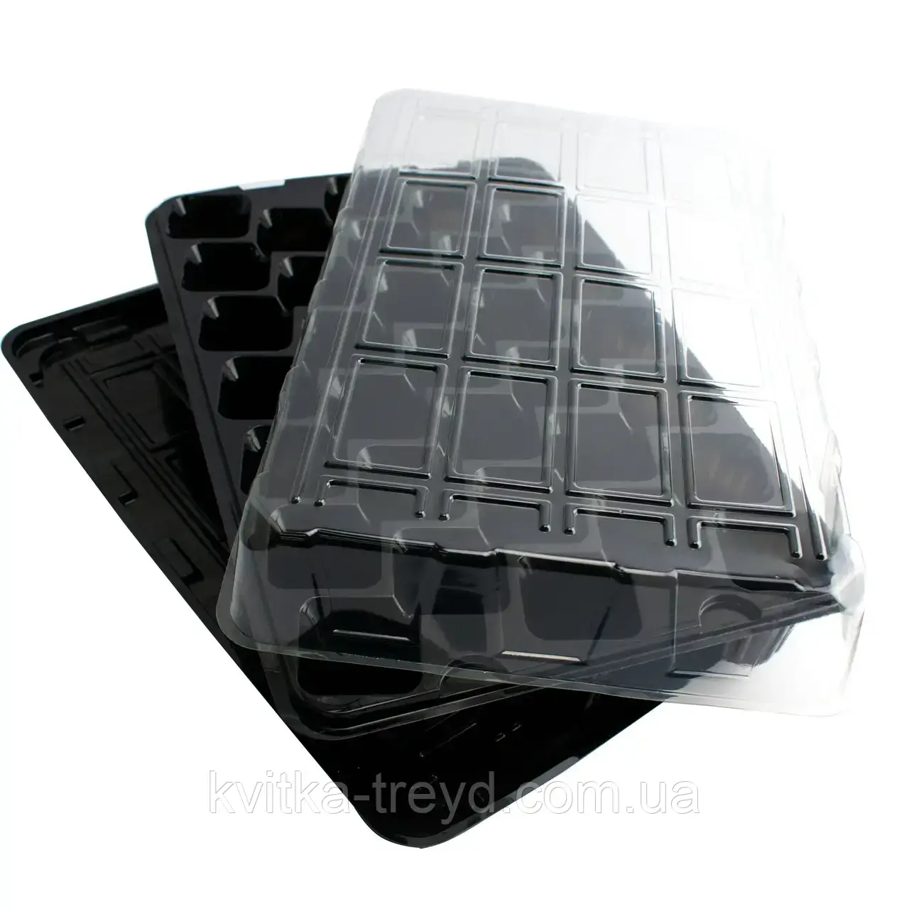 Касети для розсади Україна з піддоном і кришкою 33 осередки, фото 1