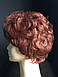 Жіноча перука коротка пишна з штучного волосся колір мідно- червоний, фото 2