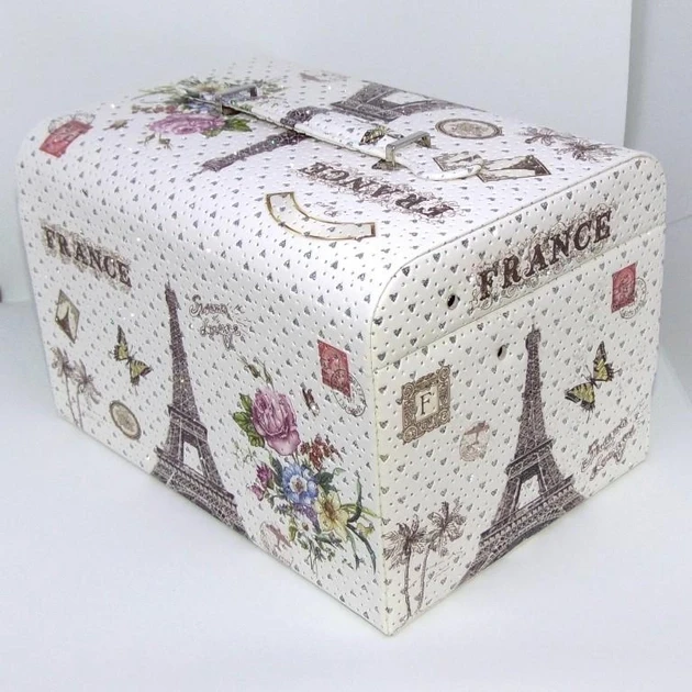 ❤️Скринька трансформер для прикрас з дзеркальцем і кодовим замком, розсувна, різні види Paris №1, фото 1